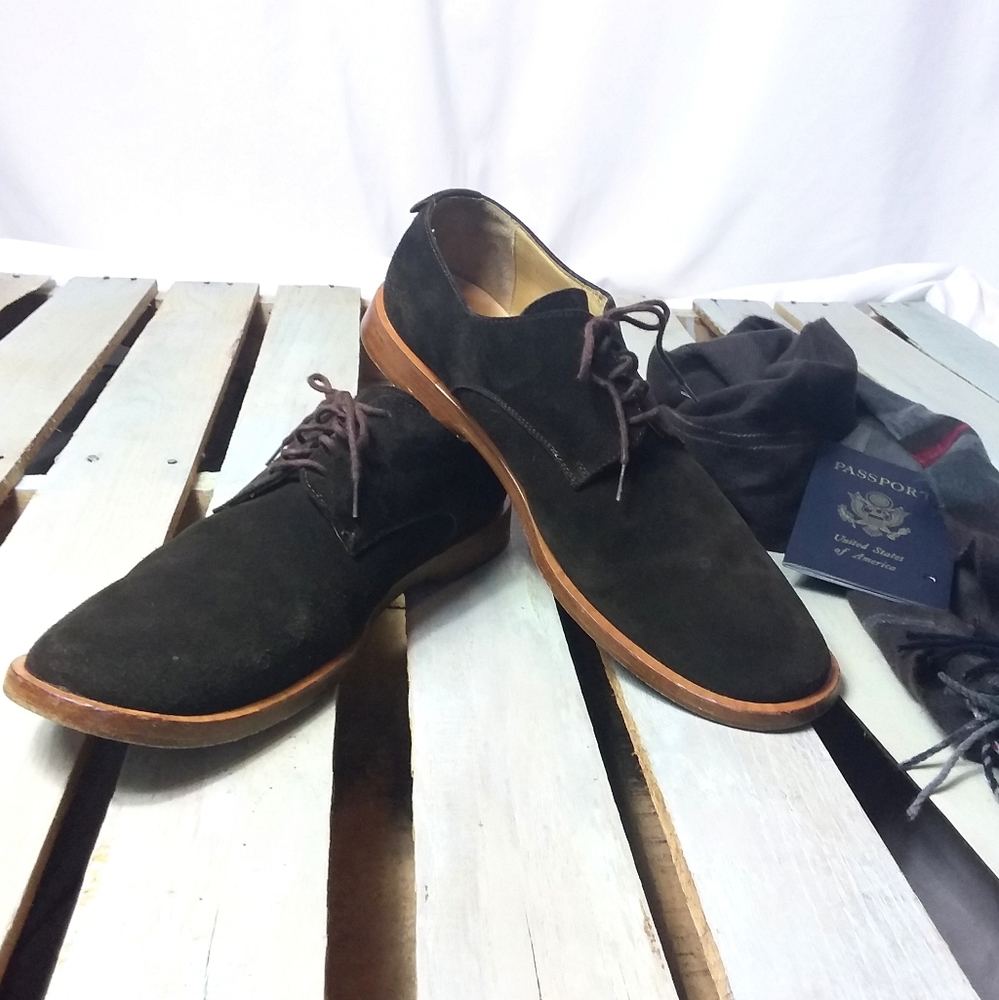 Giorgio Armani Shoes Men's Derby Suede Brown